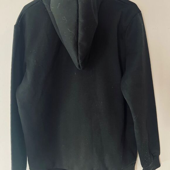 Men’s oversized Black y2K Goth horror Hoodie Dark Graphic size L - Picture 2 of 6